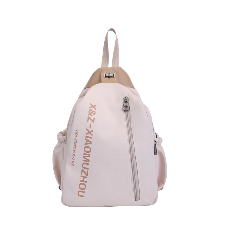 Cross-border women's multi-functional backpack, canvas chest bag, single-shoulder crossbody bag, multi-layered casual large-capacity bag Item Picture