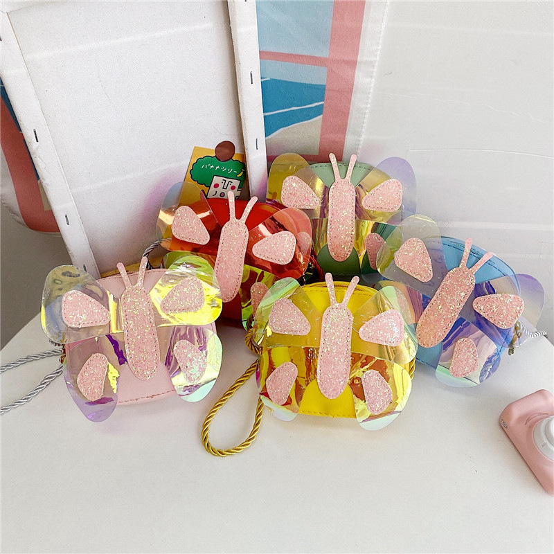 New cartoon and cute children's bag, PU single-shoulder bag, Korean-style casual crossbody bag for girls, small insect coin purse full figure