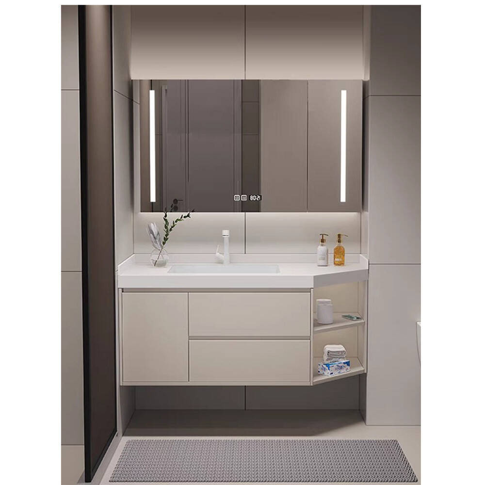 Processing of irregularly cut corner bathroom washbasins, rock plate ceramic washbasins, and beveled corner bathroom cabinets full figure