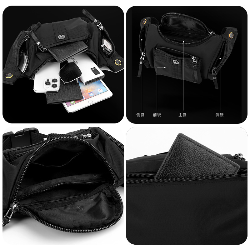 WEPOWER's new outdoor sports multi-functional chest bag, casual and fashionable single-shoulder crossbody bag, and casual portable waist bag Application Scenario