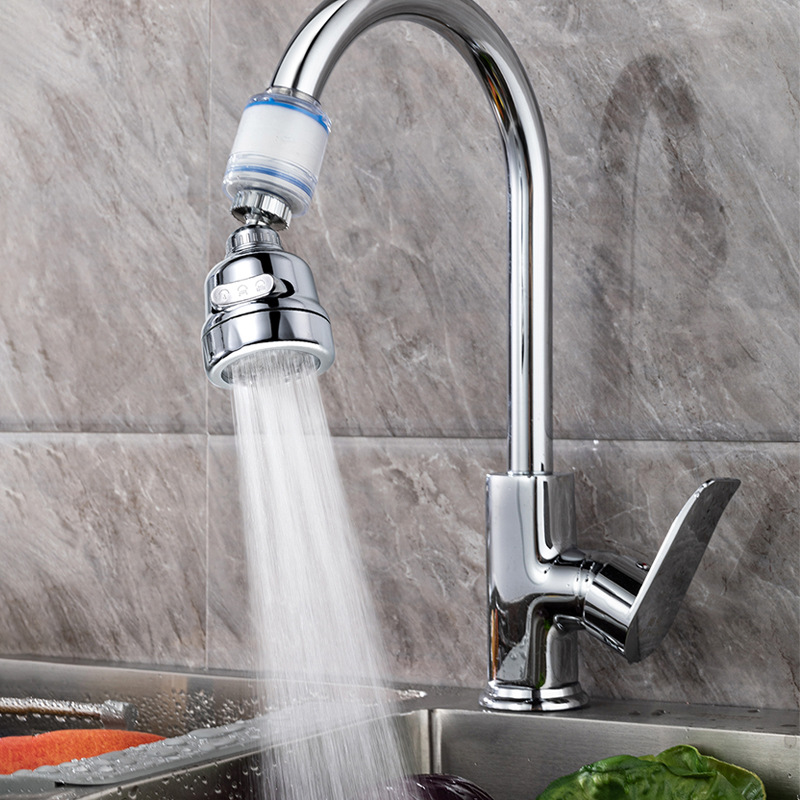 Faucet filter, water purifier, kitchen splash preventer, extended extender, water-saving universal pressurized showerhead bubbler Application Scenario