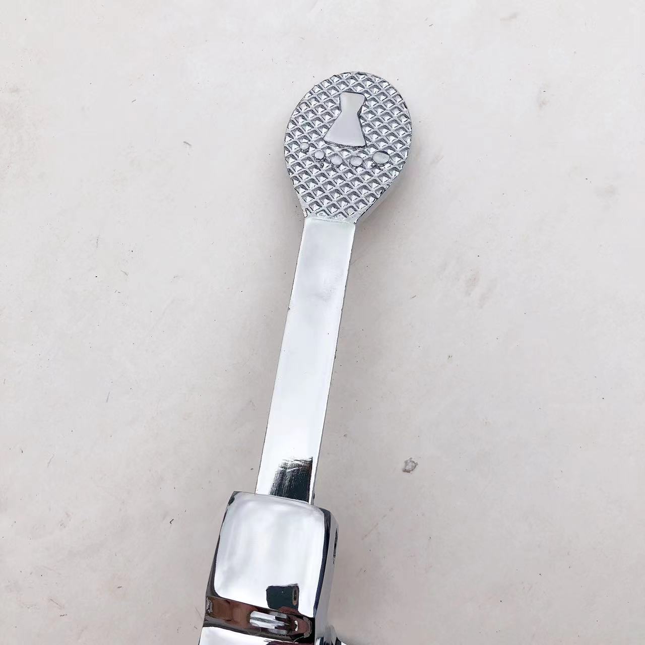 Copper foot pedal horizontal washbasin faucet, public health faucet, laboratory foot pedal faucet details Picture