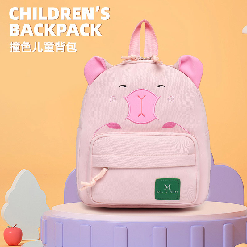Capibara schoolbag, children's Capybara, parent-child backpack, large-capacity, cute and versatile casual travel backpack for girls Specification drawing