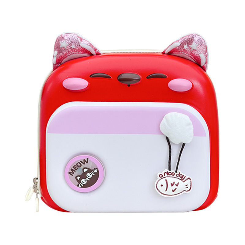 The 2025 new children's backpack with cartoon cute cats, boys' and girls' backpacks, lightweight eggshell bags, and a trend of primary school students' schoolbags Item Picture