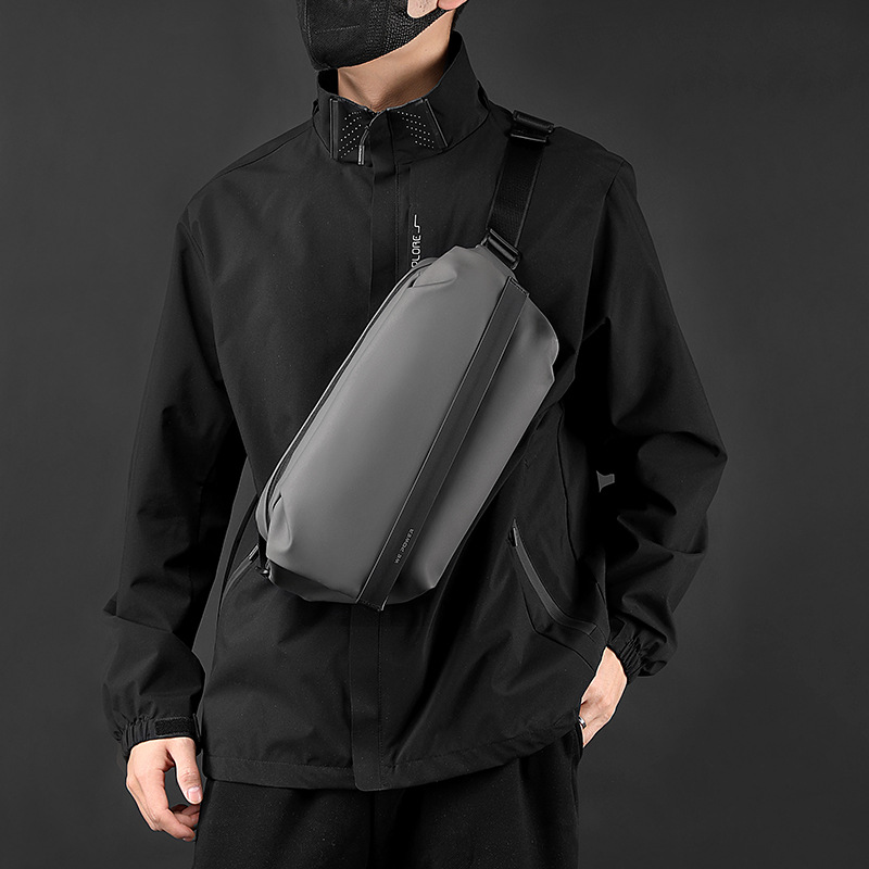 WEPOWER's new men's chest bag, casual single-shoulder crossbody bag, and casual multi-functional large-capacity magnetic buckle waist bag details Picture