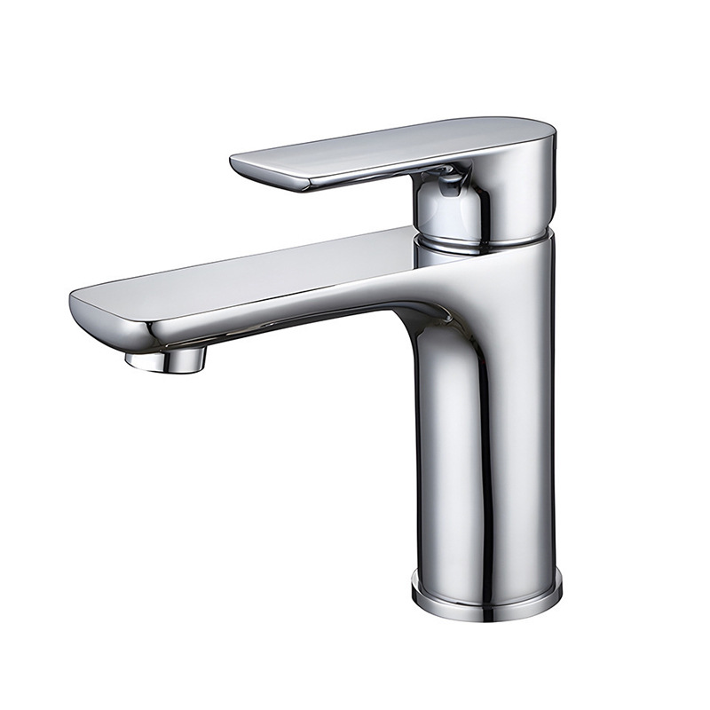 All-copper washbasin faucet, cold and hot dual-purpose bathroom cabinet, single-hole washbasin, washbasin, splash-proof faucet Item Picture
