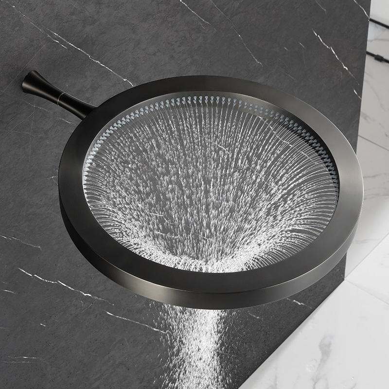 Foreign trade waterfall shower screen set, home multi-functional bathroom, pressurized all-copper constant-temperature shower flower Application Scenario