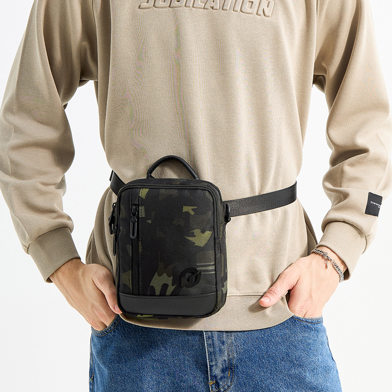 WEPOWER's new men's single-shoulder bag is a fashionable and casual portable wearable waist bag with a large capacity for outdoor use Specification drawing