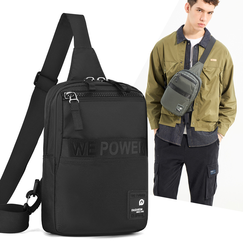 WEPOWER's new trendy and fashionable chest bag, travel versatile crossbody bag, single-shoulder bag, personalized men's bag, chest bag full figure