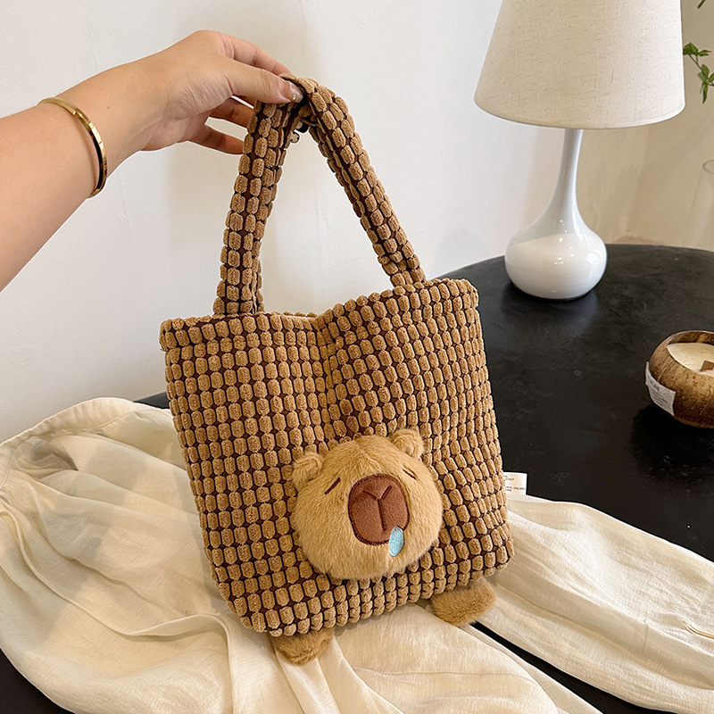 New pickup Bala handbag, claw doll, plush bag, cute college student fashion cartoon bag wholesale details Picture