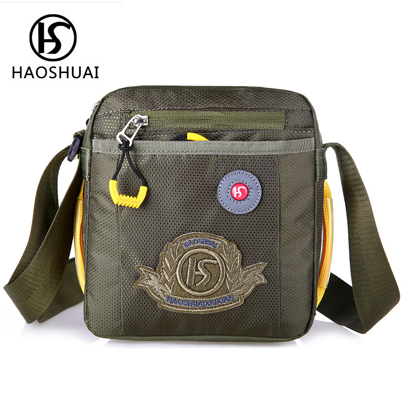 New trendy men's nylon shoulder bag, crossbody bag, large-capacity casual men's waterproof outdoor backpack, men's bag full figure