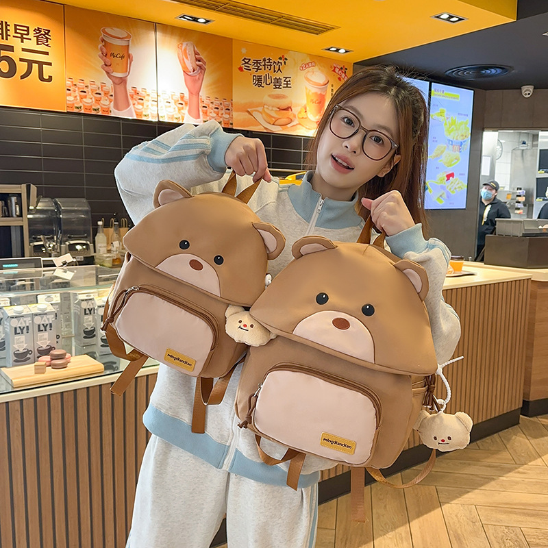 Kindergarten schoolbag, cartoon, casual, versatile, large-capacity, cute children's schoolbag, bear backpack for export full figure