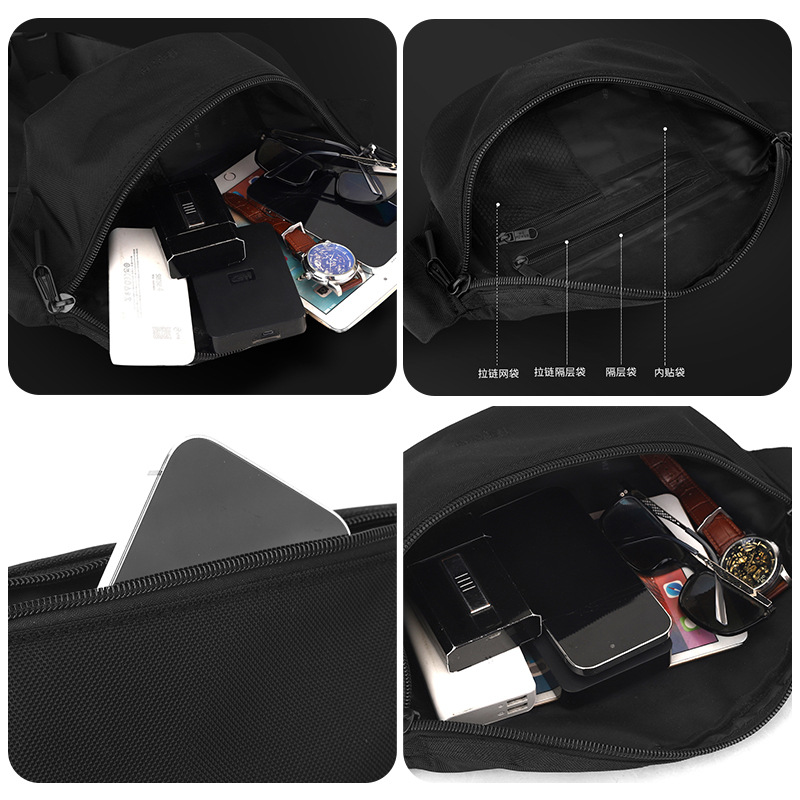 The new WEPOWER men's single-shoulder crossbody bag is a lightweight and simple chest bag, a small mobile phone crossbody bag and an outdoor sports waist bag Application Scenario