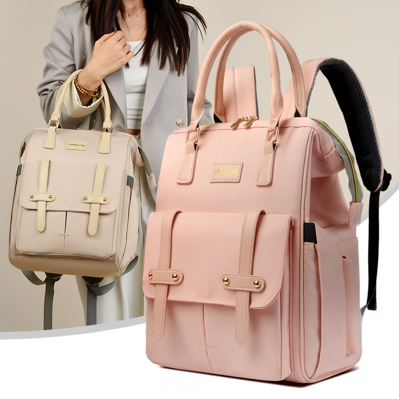 Mummy Bag is a new, fashionable and large-capacity backpack for mom and baby outings. It's a casual and simple bag for moms taking care of their kids full figure