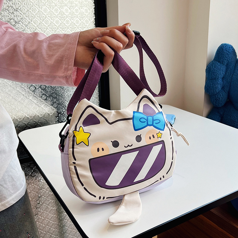 A lightweight and versatile handbag for foreign trade, a cute and individualistic printed student single-shoulder bag, and a large-capacity crossbody tote bag Specification drawing
