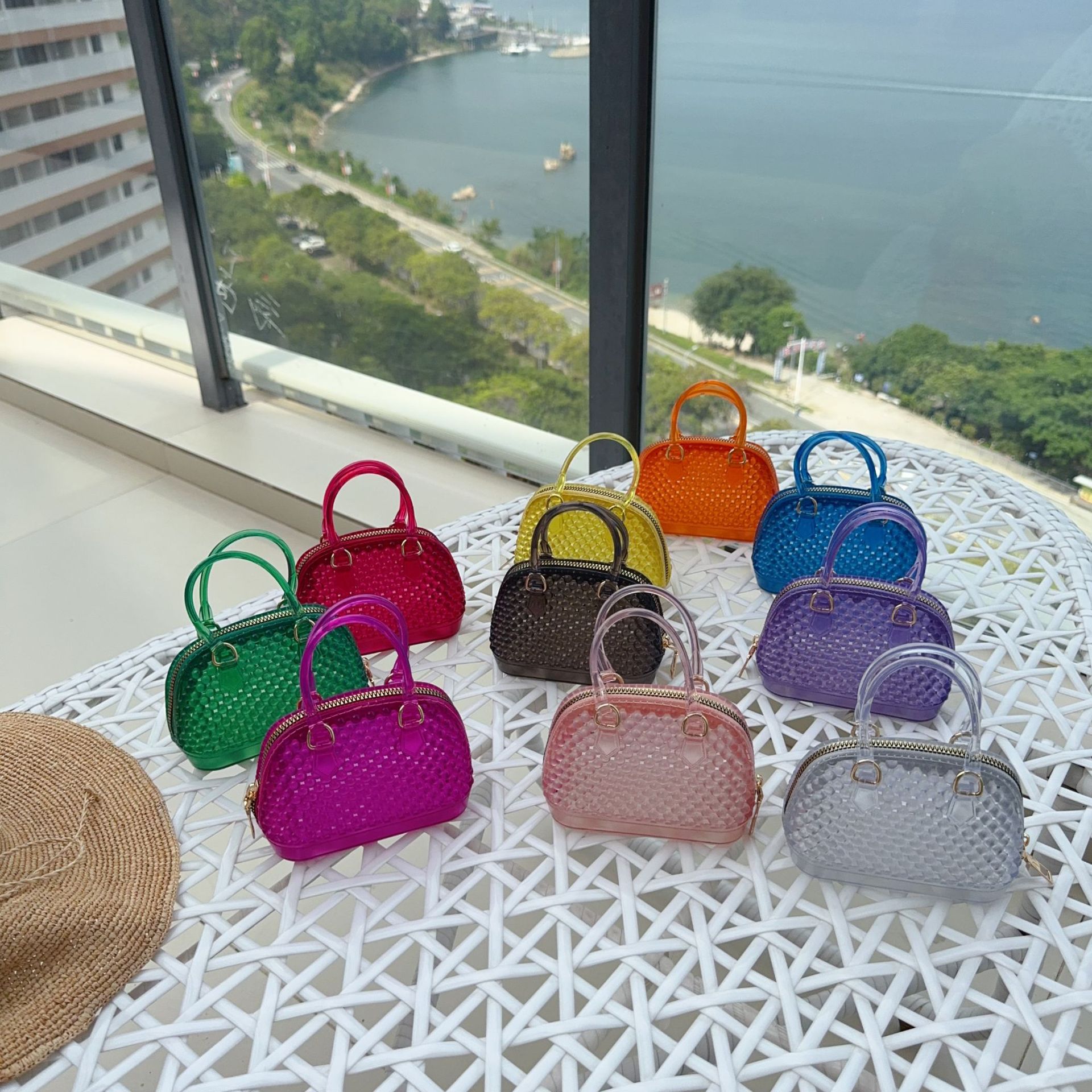 2025 New PVC jelly shell bag, mini jelly bag, handbag, trendy bestseller, single-shoulder crossbody jelly bag details Picture