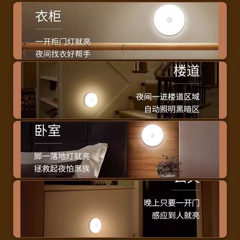 The automatic intelligent night light for the human body, the bedside charging night light for the bedroom, can be multi-functional and creative Application Scenario