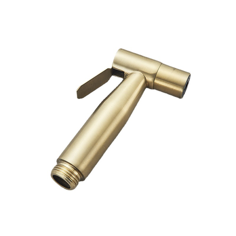 Gold stainless steel spray gun, women's washbasin, toilet set, brushed gold pressurized nozzle, bathroom cleaner, toilet flushing device Item Picture