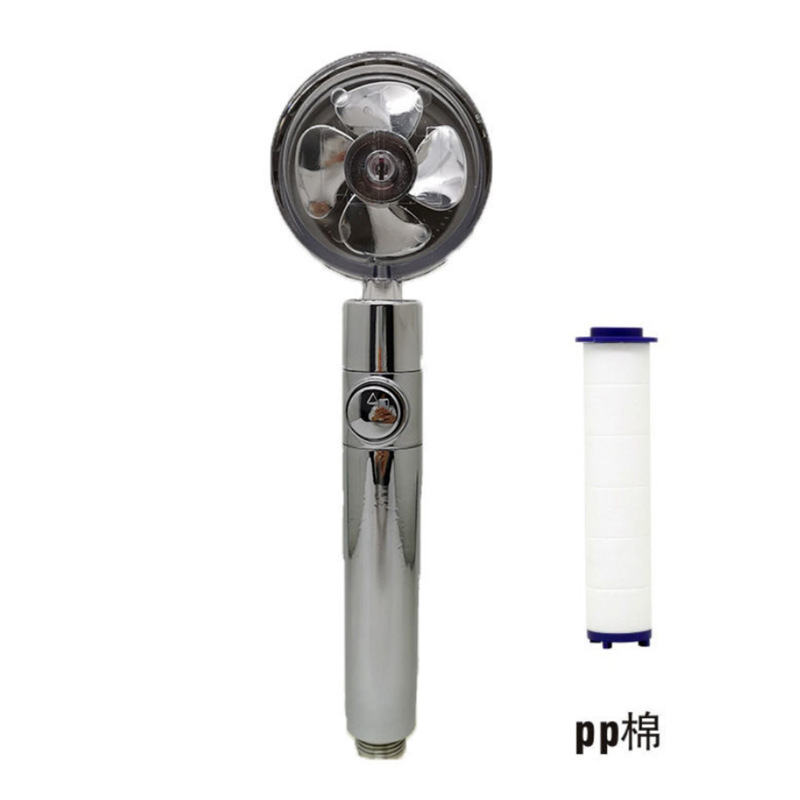 Xiaoman Yao Pressurized with filter showerhead Propeller turbine high-pressure bathing handheld showerhead water heater Item Picture