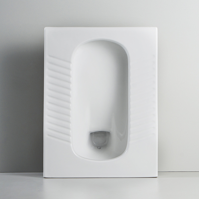 New model of household ceramic squat toilet with water trap, squat toilet bowl, toilet bowl and water tank set project Specification drawing