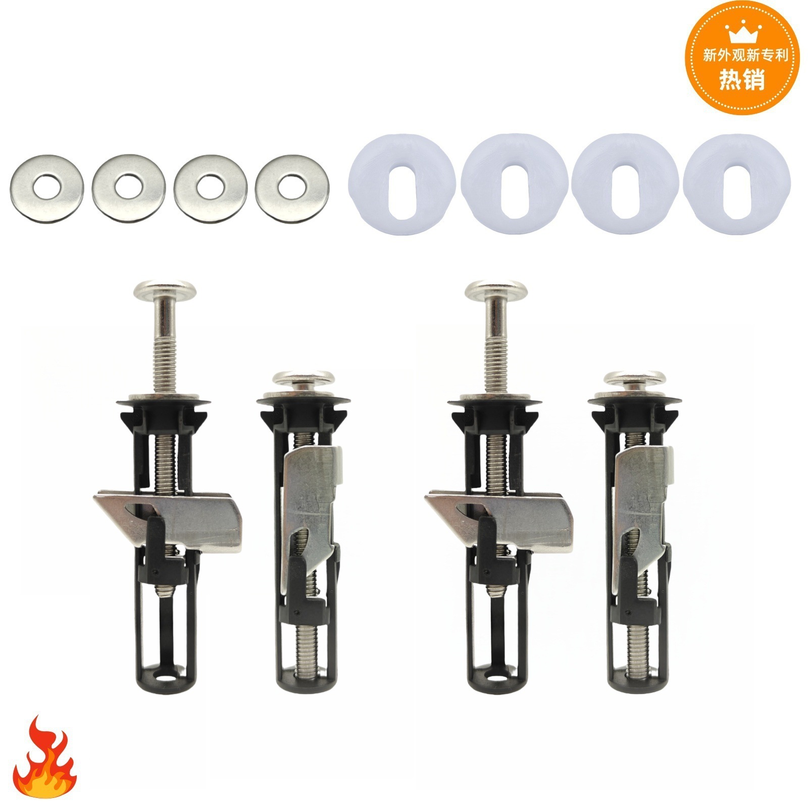 New type of toilet seat cover installation screws for locking, universal toilet bowl accessories for connection, ceramic bathroom accessories for cross-border exclusive supply Application Scenario