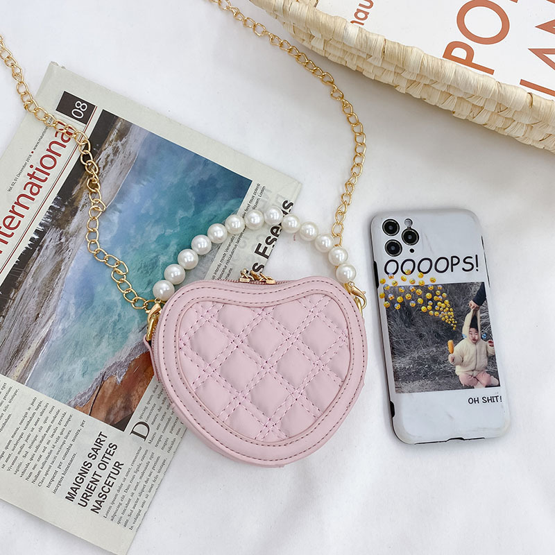 New children's small round bag 2021 new style fashionable diamond-shaped little Chanel mini single-shoulder bag chain stylish crossbody bag Application Scenario