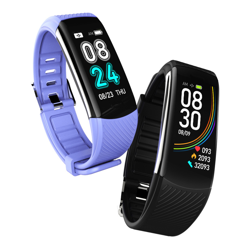 C6S Bluetooth fitness step-counting wristband, blood oxygen, heart rate and blood pressure message reminder, sedentary reminder, health smart wristband Item Picture