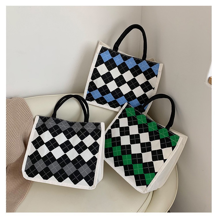 Korean style ins canvas bag 2025 New large-capacity casual and versatile shoulder bag, trendy commuting tote bag for cross-border full figure