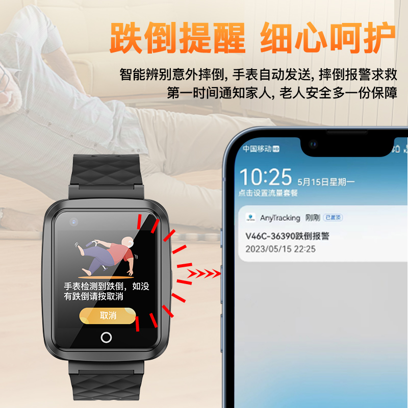 5G elderly positioning smartwatch, anti-dementia for the elderly, anti-wandering gps tracking device, anti-wandering locator wristband Application Scenario
