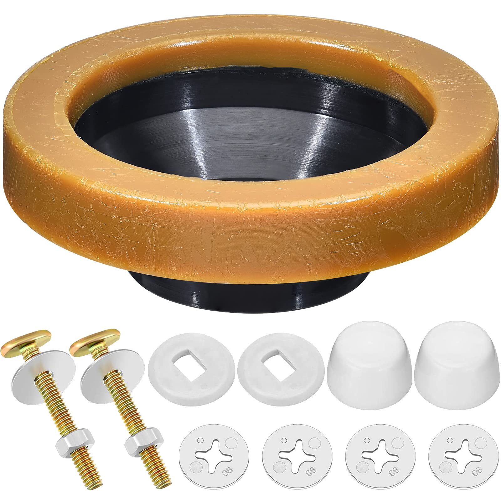 Wholesale toilet sealing rings, wax rings, flange rings, anti-odor, thickened, waterproof rubber rings, gaskets, and universal toilet accessories full figure