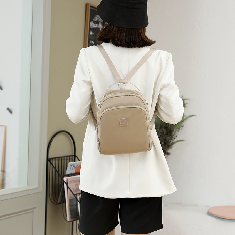 2025 New multi-functional women's backpack, waterproof nylon women's single-shoulder bag, large-capacity commuter crossbody bag Specification drawing