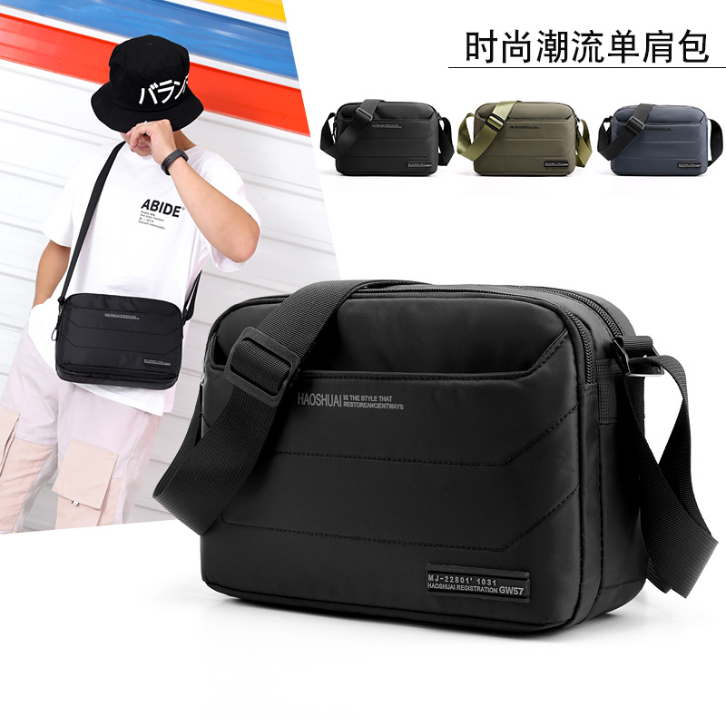 Factory direct sales of new men's single-shoulder bags, fashionable and casual men's bags, multi-functional nylon crossbody bags and sporty small bags full figure