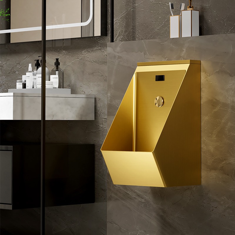 Stainless steel urinal, wall-mounted bar, bathroom, automatic sensor integrated urinal, men's urinal Item Picture
