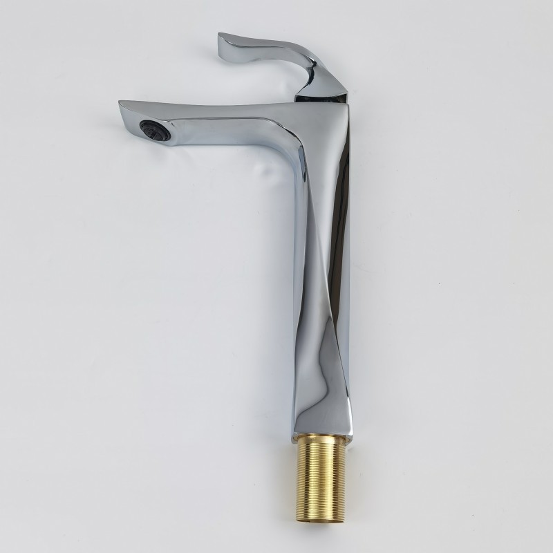 Foreign trade high-end twisted dough mixed water basin faucet with high zinc alloy cold and hot bathroom under-counter washbasin faucet details Picture