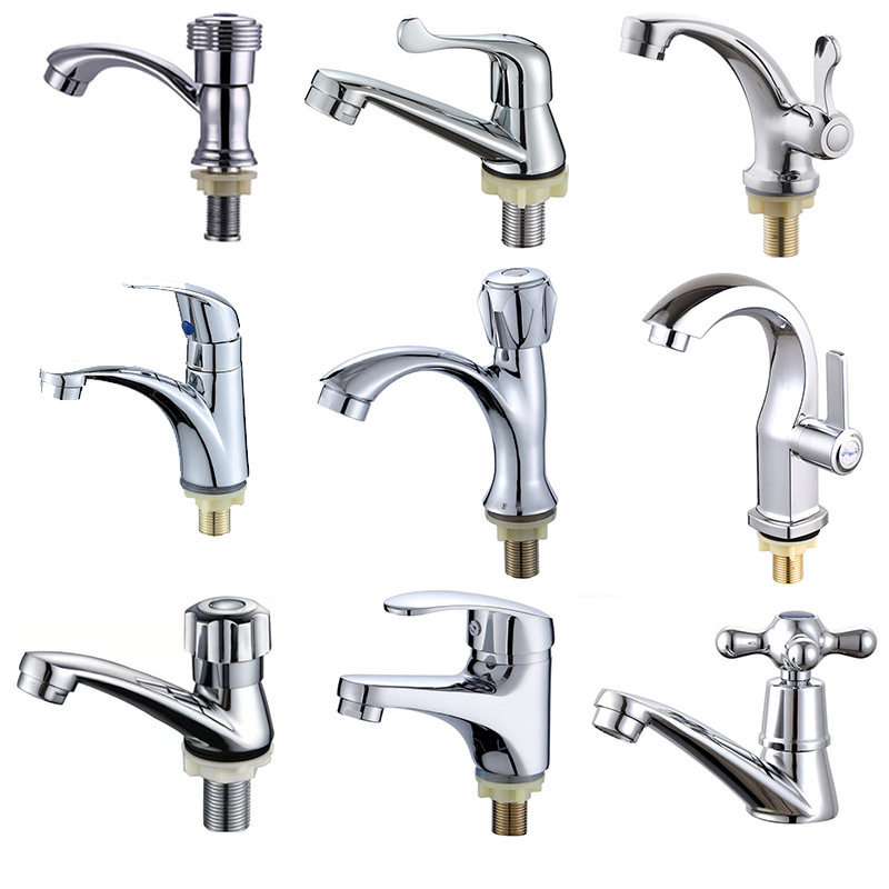 Cross-border Thailand export 96 washbasin faucet 4 points single cold water column basin quick-opening faucet washbasin washbasin details Picture