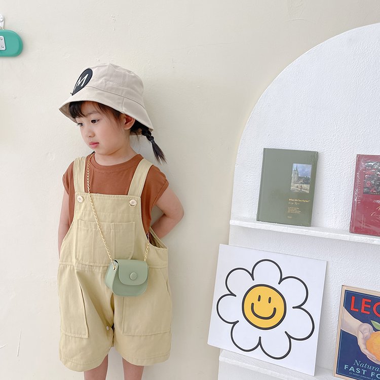 2023 Casual Kids, cute decorative small crossbody bag for children, simple solid-color chain small leather bag for girls Specification drawing