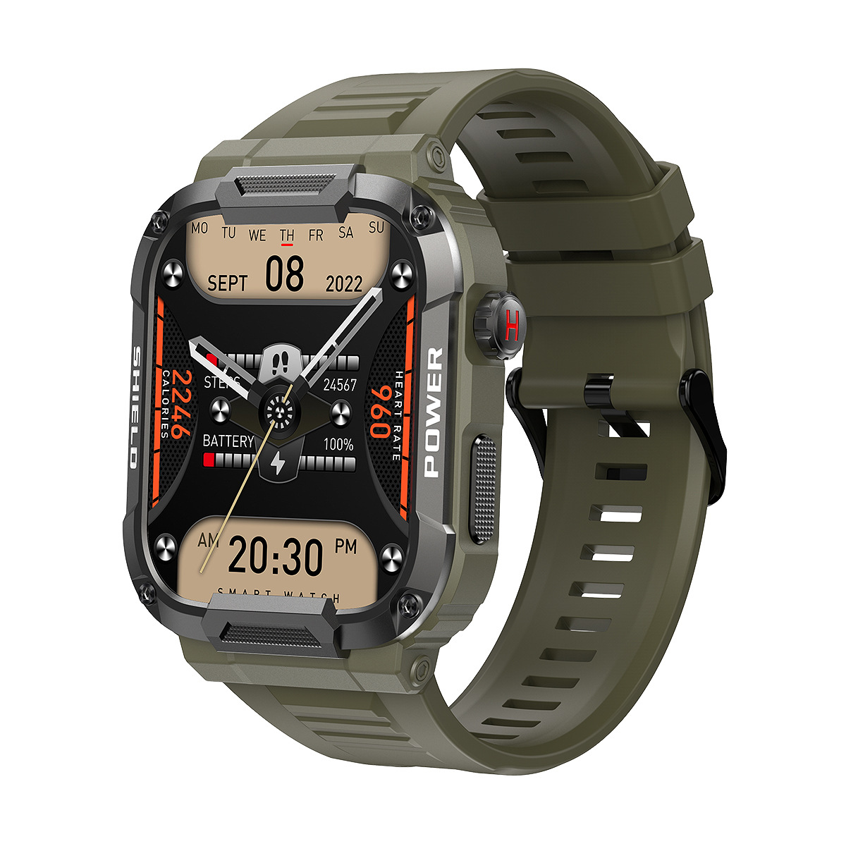 Cross-border MK66 smart bracelet, outdoor three-proof sports, Bluetooth call, music player, heart rate, blood pressure and health watch Item Picture