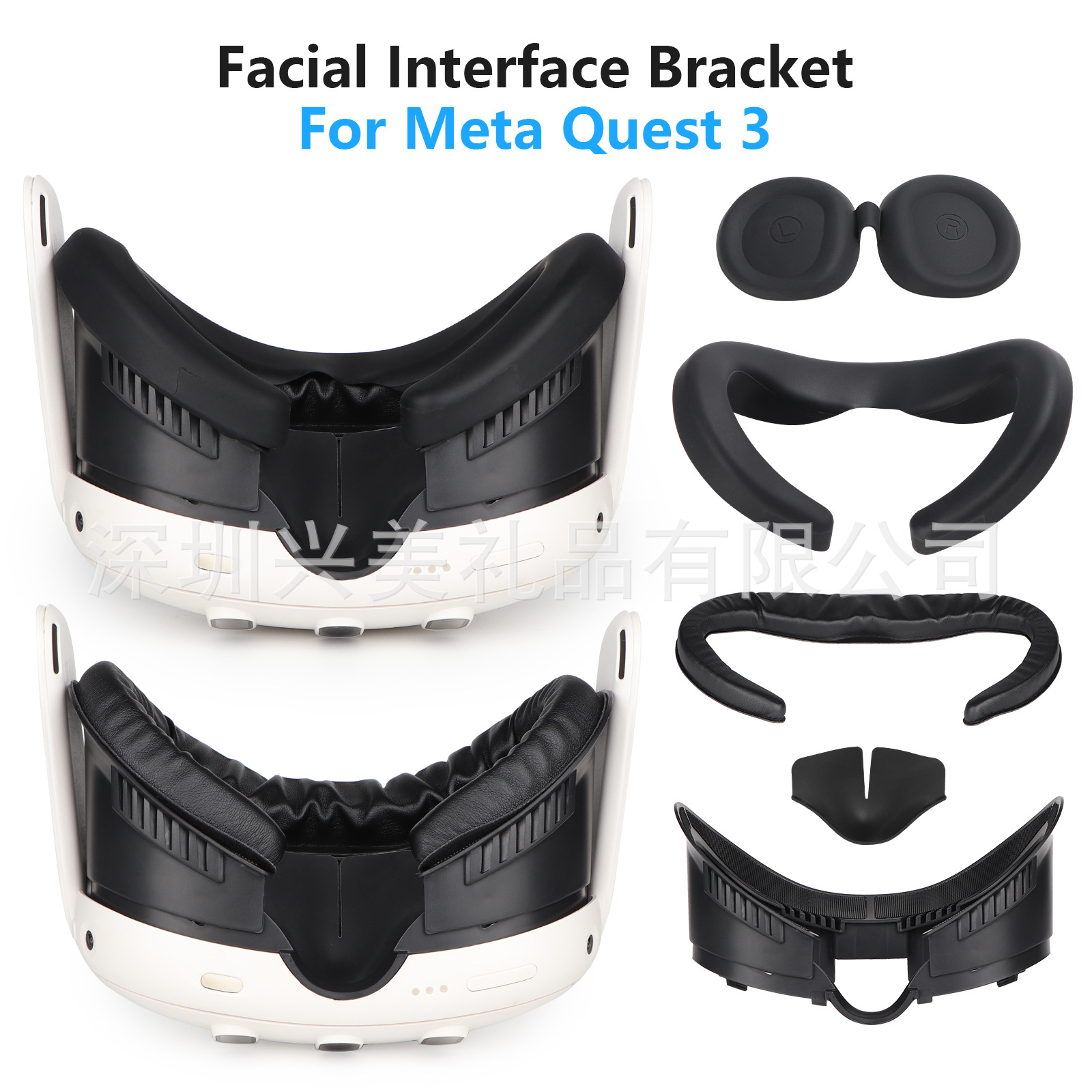 The widened mask replacement stand for Meta Quest 3 can be worn with a silicone mask for a more skin-friendly look details Picture
