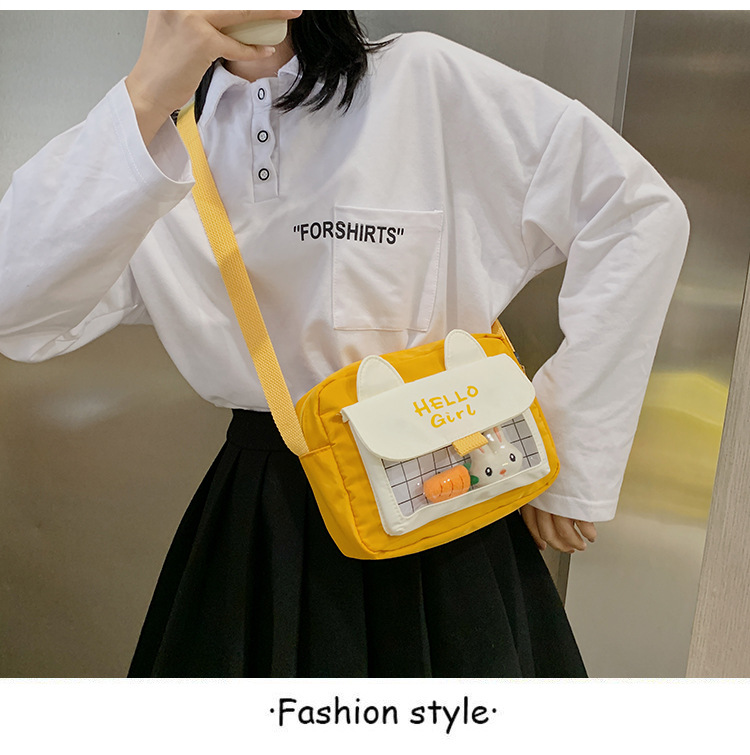 New ins cute and fresh forest-themed flower small bag, Japanese retro girlish student crossbody bag Specification drawing