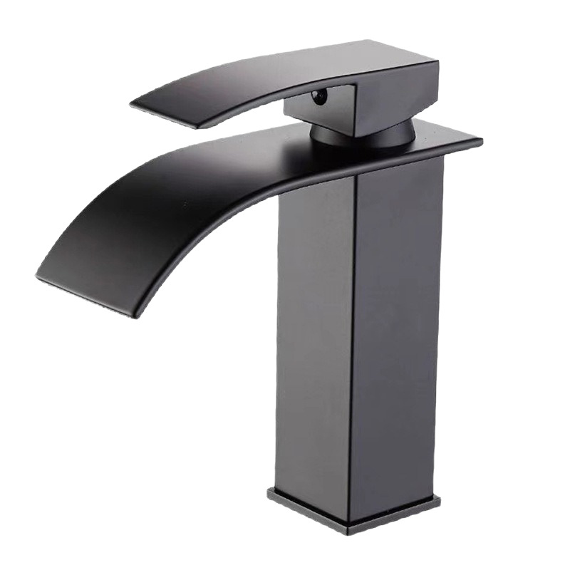 Cross-border stainless steel waterfall faucet, bathroom, washbasin faucet, household hot and cold basin waterfall faucet Item Picture