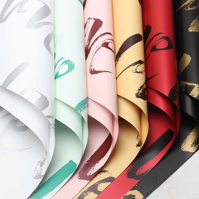 Yuyin Paper LOVE Flower Bouquet Wrapping Paper Waterproof Ouya Paper Wholesale diy Flower Shop bouquet wrapping paper