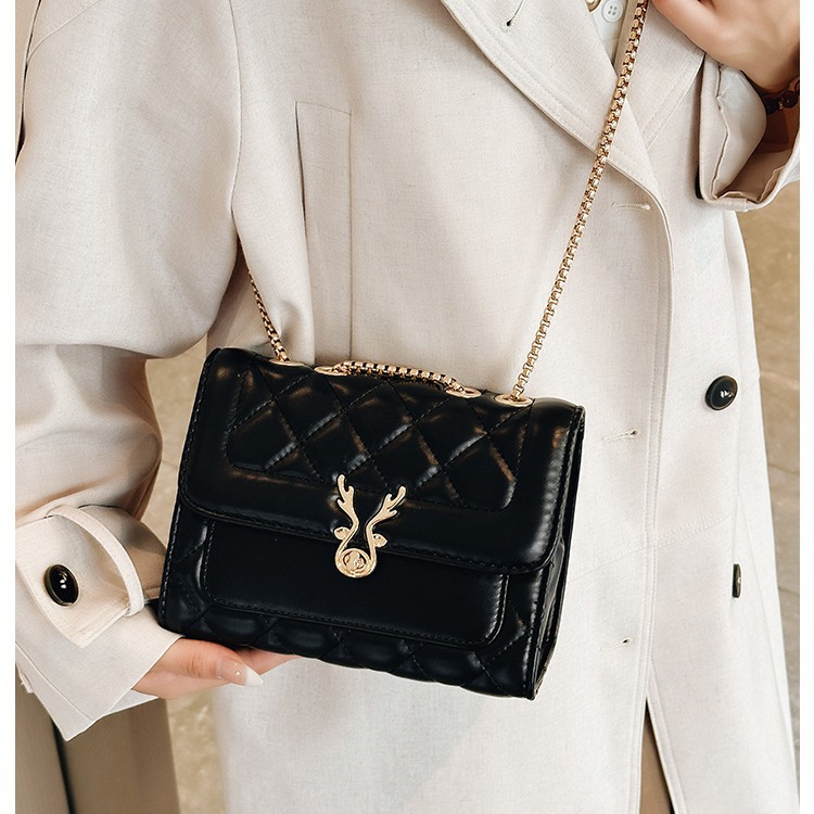 2025 Summer New style sheep diamond-shaped bag, single-shoulder bag, women's bag, pu bag, crossbody bag, chain bag, Chanel style Specification drawing
