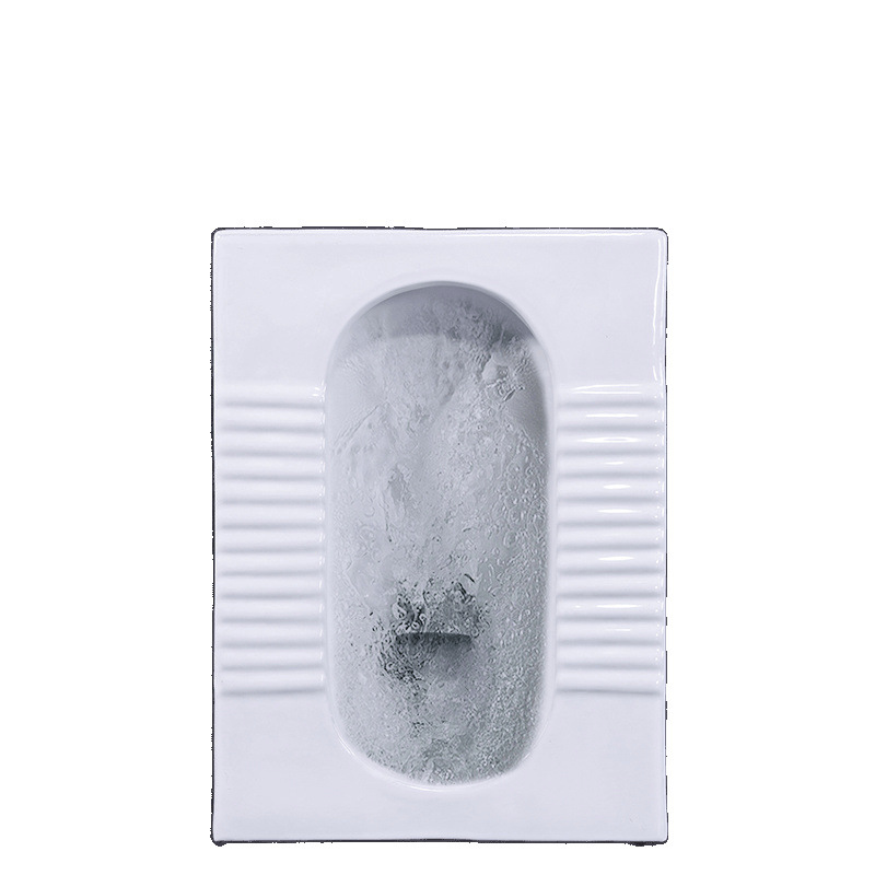 A complete set of household ceramic squat toilet flushing tank, anti-odor squat toilet, bathroom squat toilet, toilet bowl, and pedal toilet Item Picture
