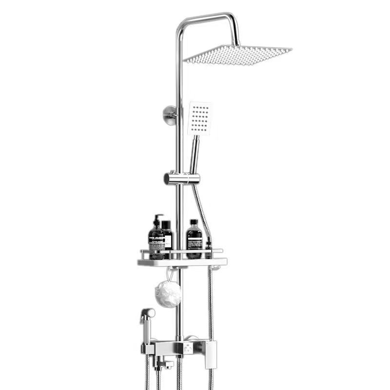 Bathroom household shower head set, brass faucet, wall-mounted bathroom pressurized rain shower head, cross-border Item Picture