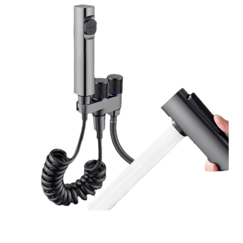 New upgraded alloy toilet companion spray gun, household bathroom pressure-increasing Angle valve, anti-corrosion powerful pressure-increasing spray gun Item Picture