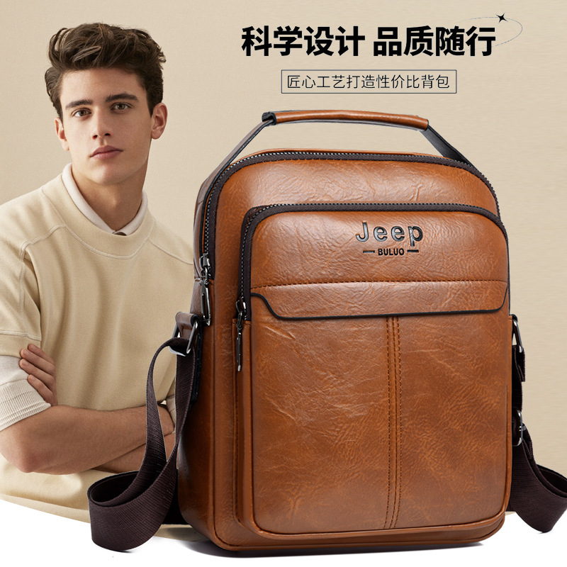 New cross-border men's handbag, casual crossbody bag, foreign trade trendy brand, Korean version business briefcase, men's single-shoulder bag full figure