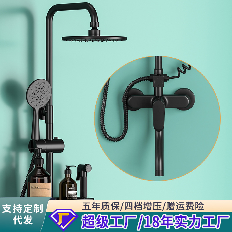 Baiyilun bathroom shower head set, household bathroom shower head, cold and hot shower head set wholesale full figure