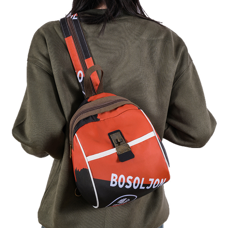 Letter Universal Canvas Backpack for Women, 2025 New style of Chinese trend fashion travel women's backpack, Oxford fabric print trend Item Picture