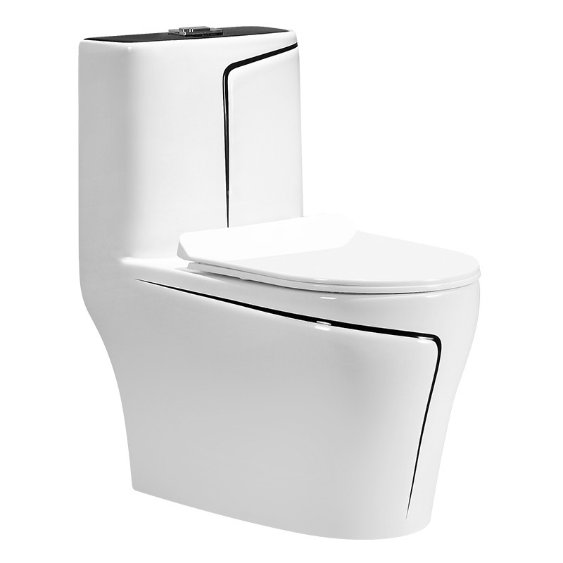 New minimalist household bathroom toilet, ceramic siphonic sitting toilet, silent water-saving and water-pumping color toilet Item Picture