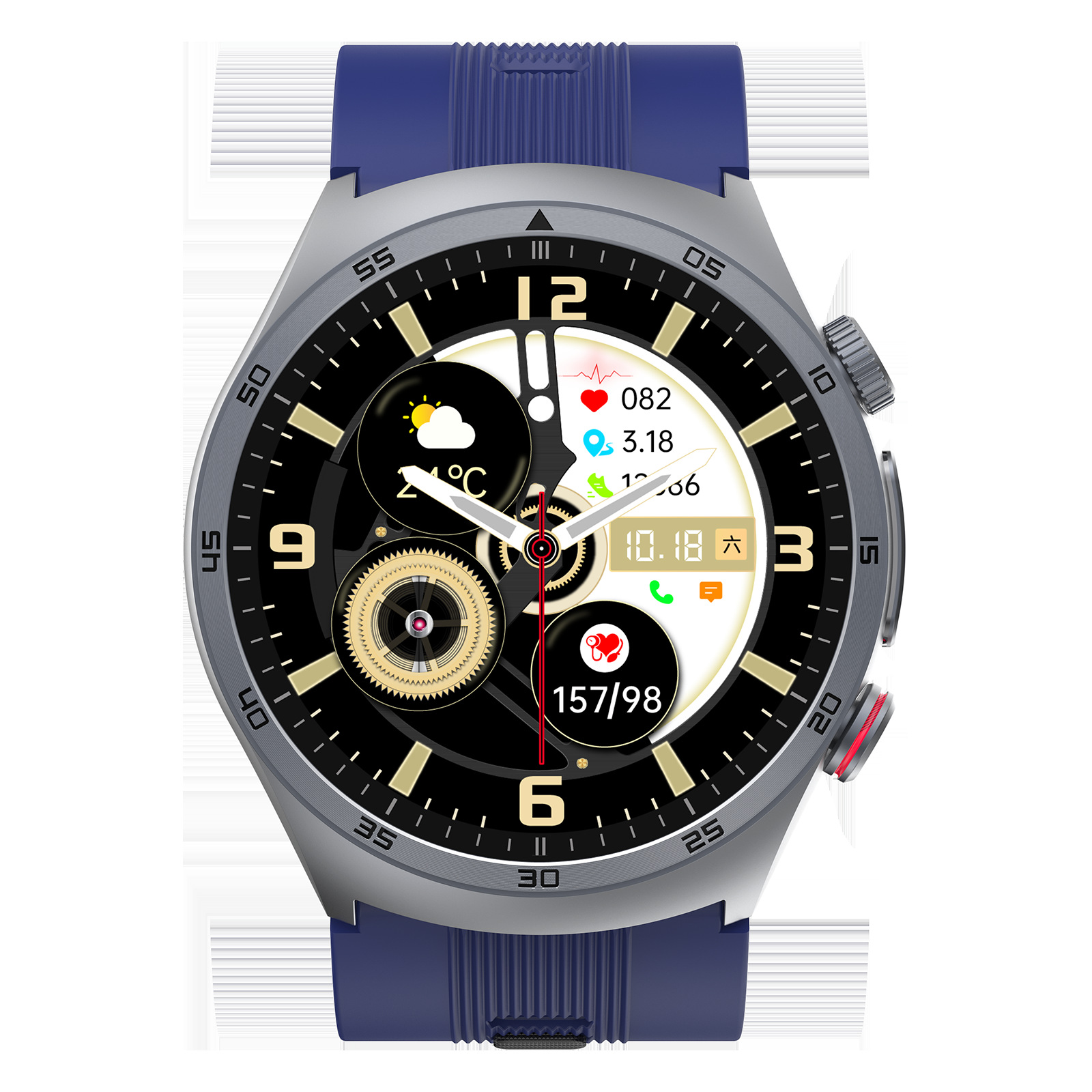 The 2025 new S25 smartwatch, air pump, blood pressure, heart rate, blood oxygen, blood sugar, uric acid, body fat, Bluetooth call details Picture